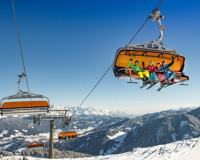 Achterjet in Flachau im Snow Space Salzburg mitten in Ski amadé